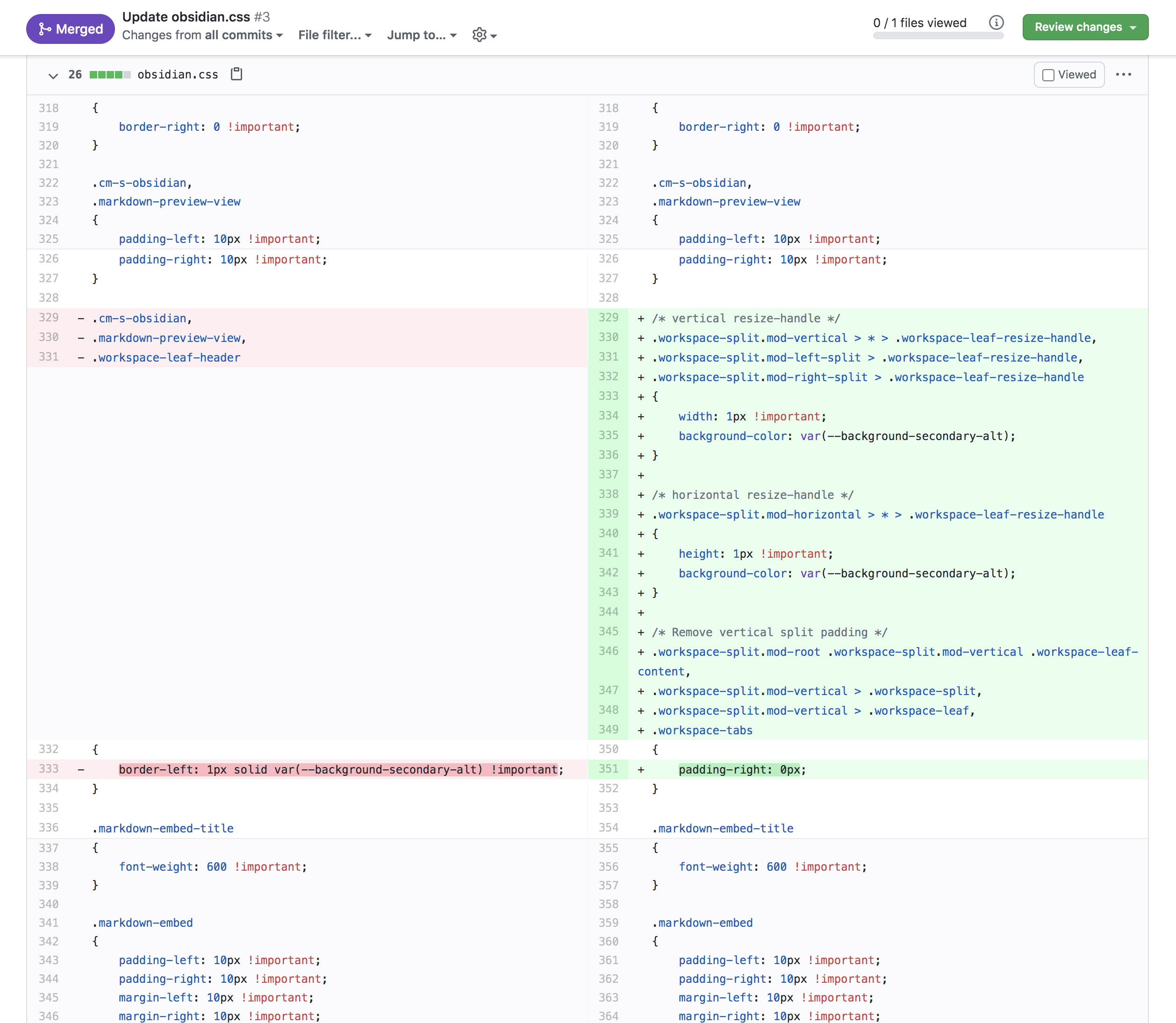 Variations of code juxtaposed next to each other.